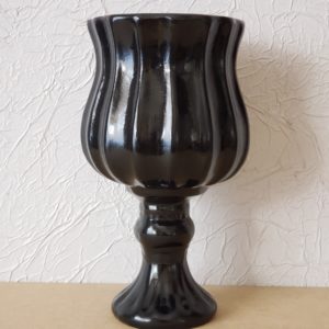 Vaso cerâmica castiçal cor Preto M  (locação)