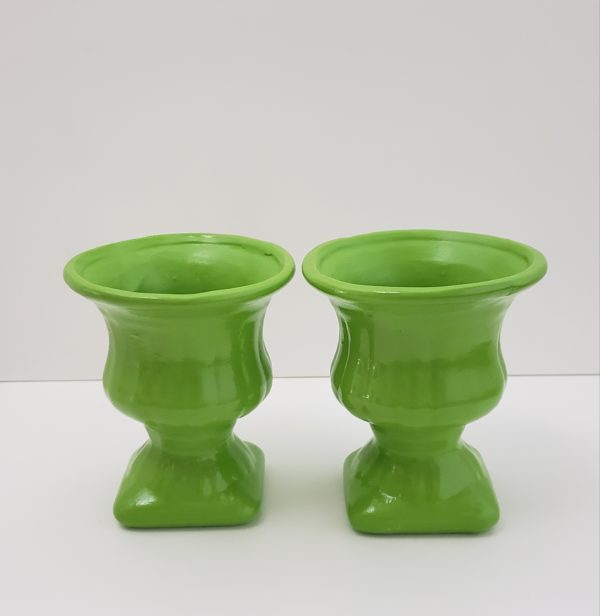 Vaso Grego em Cerâmica Verde