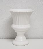 Vaso taça Real em Cerâmica Branco