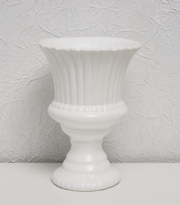 Vaso taça Real em Cerâmica Branco Vaso taça Real em Cerâmica Branco