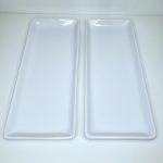 Bandeja cerâmica retangular cor Branco