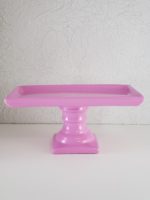 Suporte para doces cerâmica retangular cor Pink