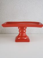 Suporte para doces cerâmica retangular cor Vermelho