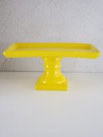 Suporte para doces cerâmica retangular cor Amarelo