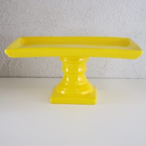 Suporte para doces cerâmica retangular cor Amarelo