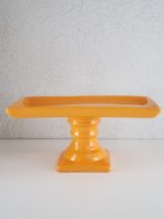 Suporte para doces cerâmica retangular cor Laranja