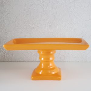 Suporte para doces cerâmica retangular cor Laranja