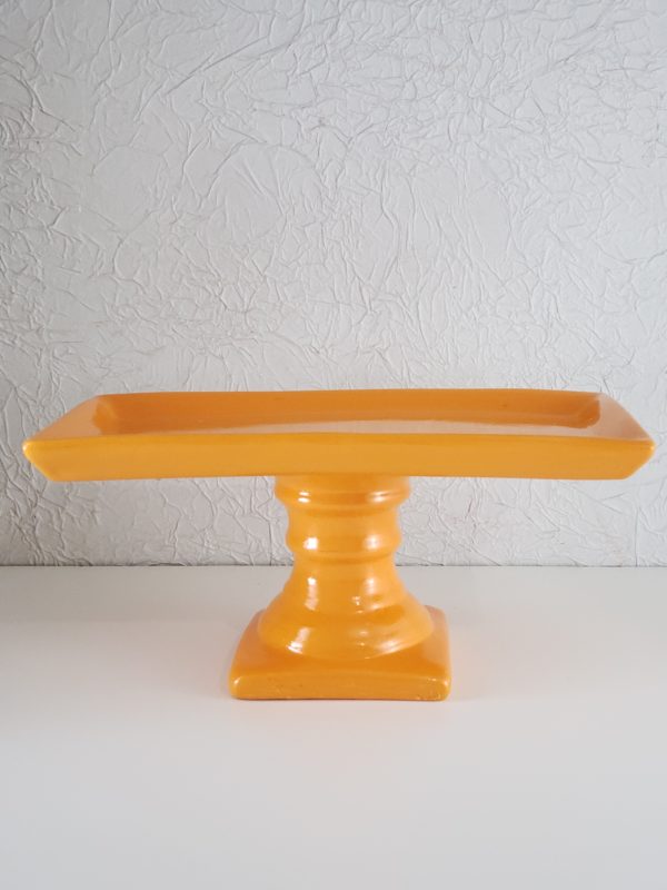 Suporte para doces cerâmica retangular cor Laranja Suporte para doces cerâmica retangular cor Laranja