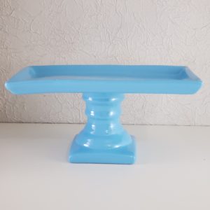 Suporte para doces cerâmica retangular cor Azul Céu