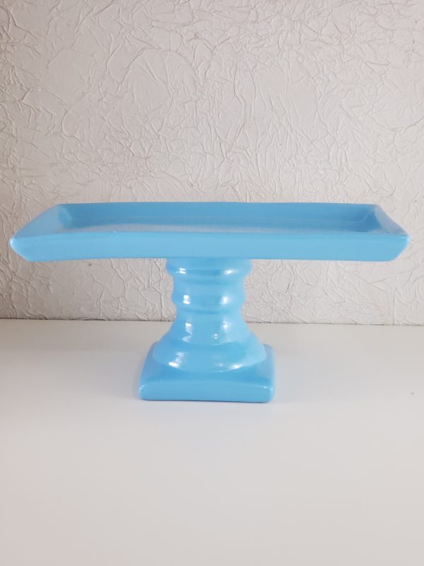 Suporte para doces cerâmica retangular cor Azul Céu Suporte para doces cerâmica retangular cor Azul Céu