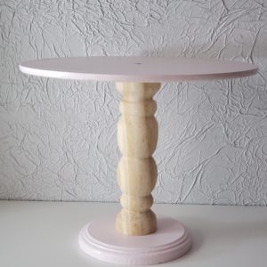 Suporte para doces Redondo Torneado Rosa Candy M