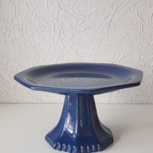 Suporte Doces Cerâmica Azul Cobalto