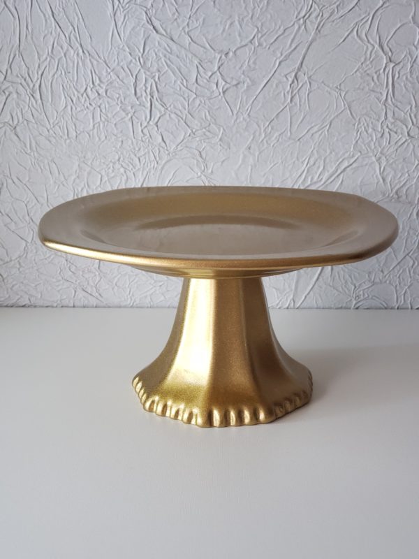 Suporte Doces Cerâmica Dourado Suporte Doces Cerâmica Dourado