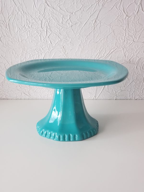 Suporte Doces Cerâmica Azul Turquesa Suporte Doces Cerâmica Azul Turquesarquesa