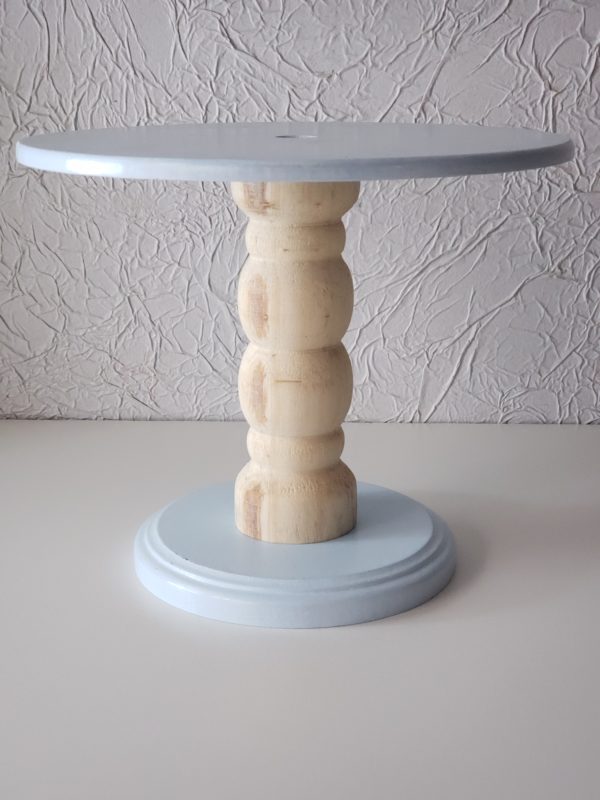 bolerademadeira Suporte para doces Redondo Torneado Azul Candy M