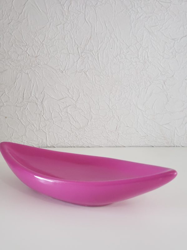 suporteparadocecoração (10) Suporte de cerâmica para doces Canoa cor Pink