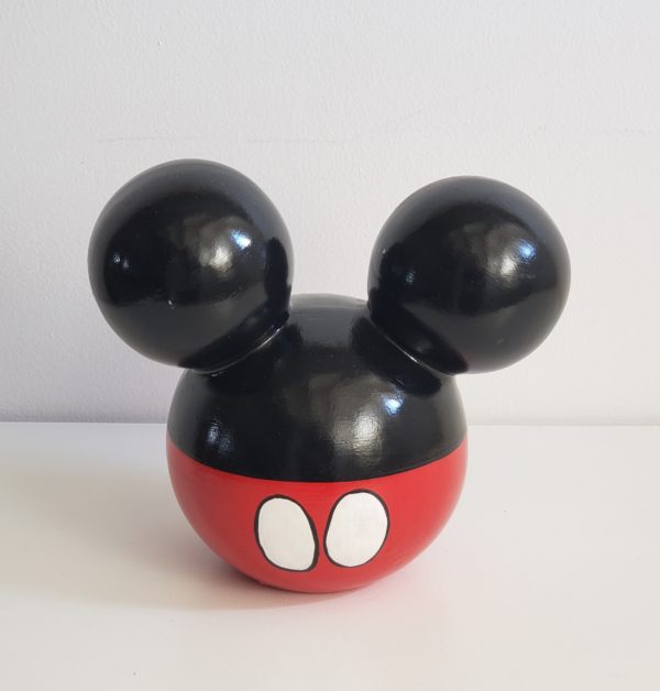 Cabeça Mickey Cerâmica Preto e Vermelho Cabeça Mickey Cerâmica Preto e Vermelho