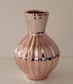Vaso Cerâmica Espelhado Rose Gold