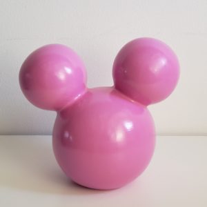 Cabeça Minnie Cerâmica Rosa