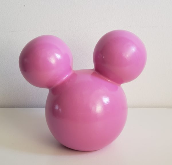 Cabeça Minnie Cerâmica Rosa Cabeça Minnie Cerâmica Rosa