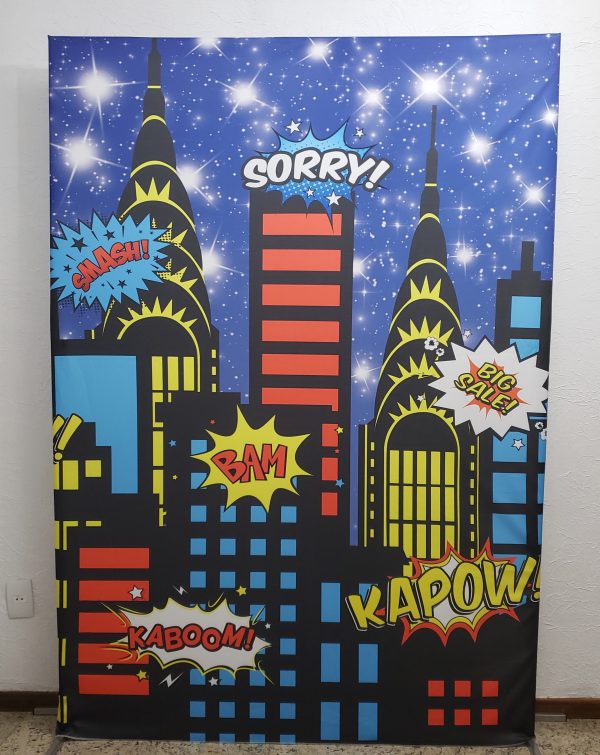 Suporte com Tecido Sublimado Super Heróis Suporte com Tecido Sublimado Super Heróis