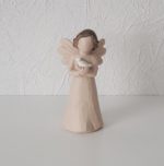 kit Anjos Batizado Resina Bege