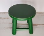 Mini Banquinho Redondo Verde Escuro