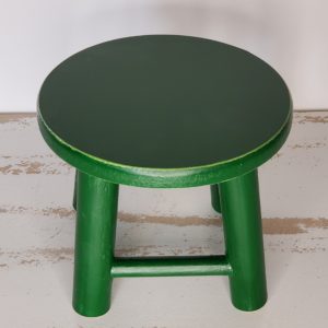 Mini Banquinho Redondo Verde Escuro