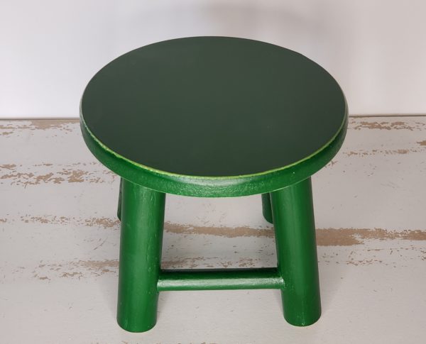Mini Banquinho Redondo Verde Escuro Mini Banquinho Redondo Verde Escuro