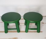 Mini Banquinho Redondo Verde Escuro