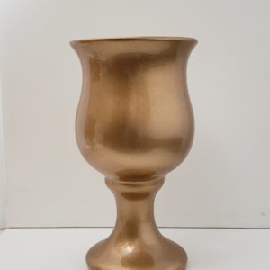 Vaso Taça em Cerâmica Dourado