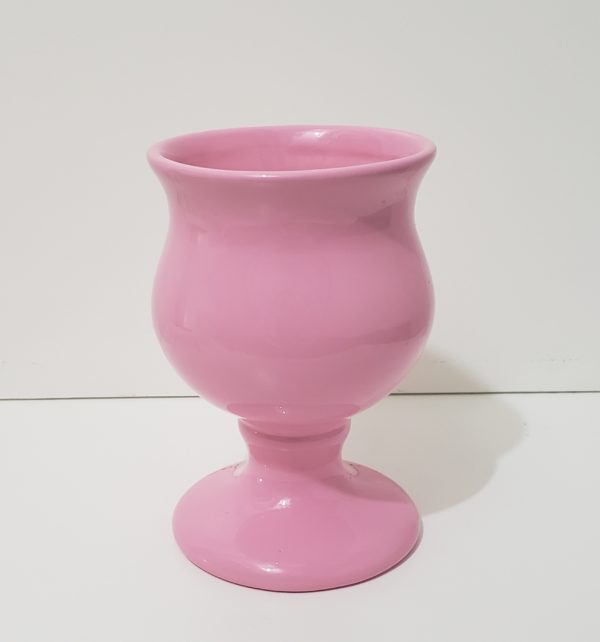 Vaso Taça em Cerâmica Rosa Vaso Taça em Cerâmica Rosa