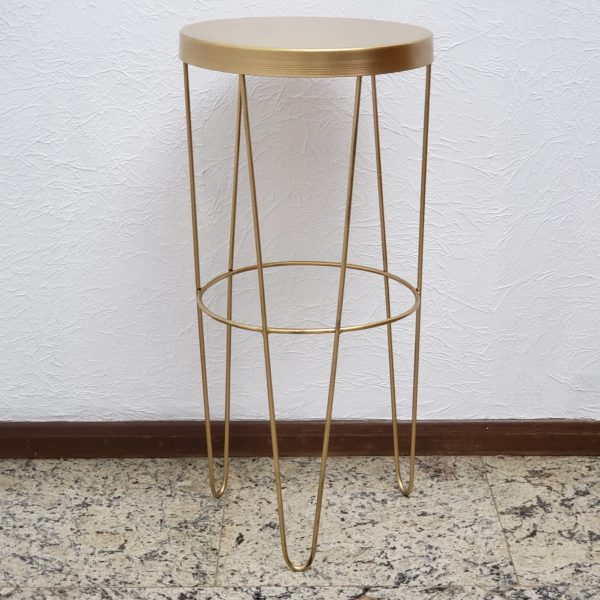 Mesa de Ferro Redonda Dourada Mesa de Ferro Redonda Dourada