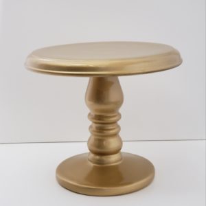 Suporte Boleira Cerâmica Dourado G