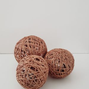 Kit Bolas de Barbante Dourado