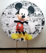 Suporte Redondo com Tecido Sublimado Mickey Locação