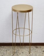 Mesa de Ferro Redonda Dourada P