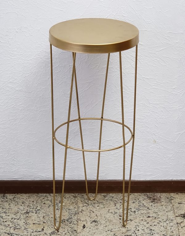 Mesa de Ferro Redonda Dourada P Mesa de Ferro Redonda Dourada P