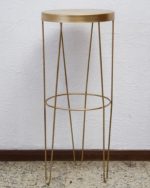 Mesa de Ferro Redonda Dourada P