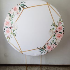 Tecido Redondo Sublimado Flores (Locação )
