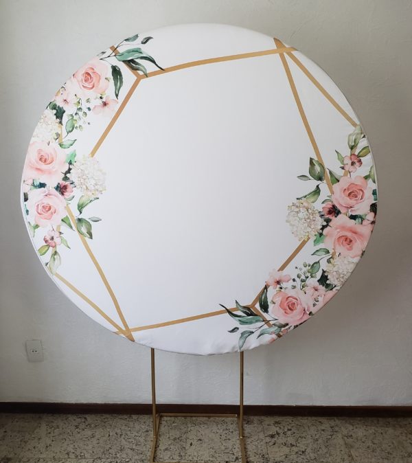 Tecido Redondo Sublimado Flores (Locação )