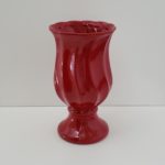 Vaso Torcido em Cerâmica Vermelho M