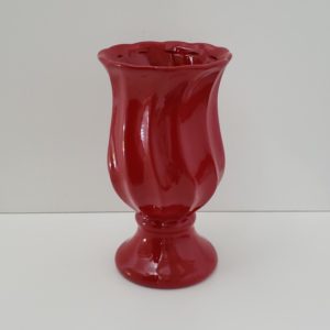 Vaso Torcido em Cerâmica Vermelho M