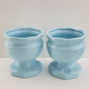 Vaso em Cerâmica Azul Bebe