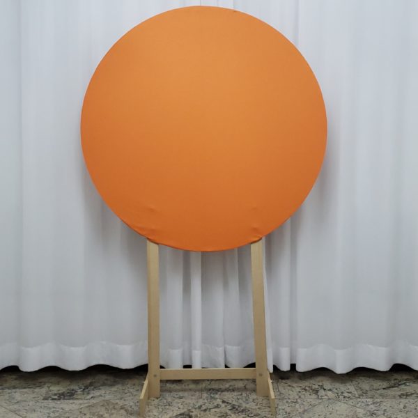 Painel Redondo com Tecido Laranja