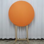 Tecido Para Painel Redondo cor Laranja