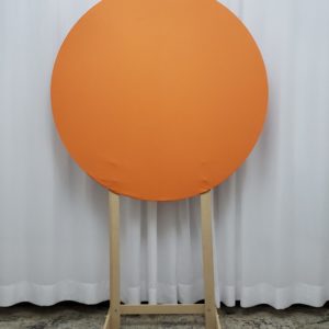Painel Redondo com Tecido Laranja