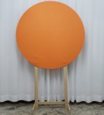 Tecido Para Painel Redondo cor Laranja