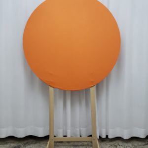 Tecido Para Painel Redondo cor Laranja