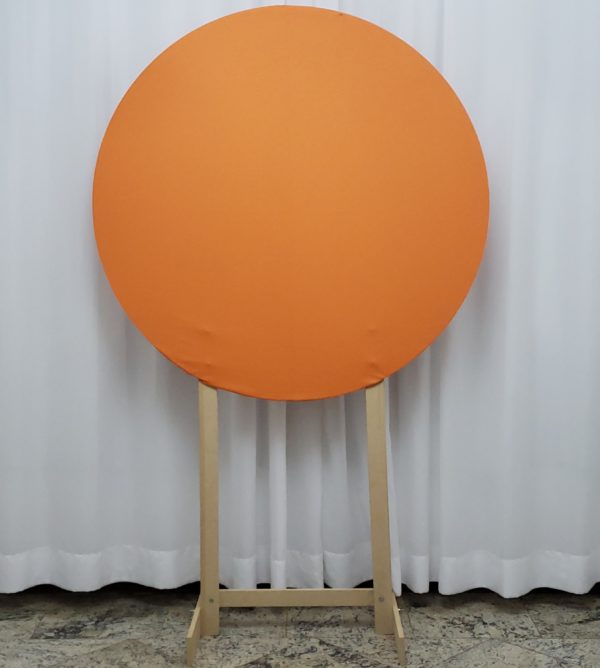 Tecido Para Painel Redondo cor Laranja
